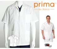 Barco Prima White 30" 3 Pocket Zip Shirt Men's Lab Coat Barco Prima White 30" 3 Pocket Zip Shirt Men's Lab Coat