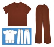 Two Piece Scrub Suit - Burgunday