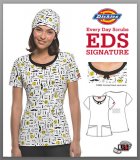 Dickies EDS Printed Stache Me If You Can Jr. Fit Round Neck Top