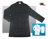 Black Star 3 Front Patch Pockets 36” Lab Coat - Black Black Star 3 Front Patch Pockets 36” Lab Coat - Black