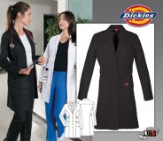 Dickies GenFlex 36" Jr. Fit Lab Coat in Black Dickies GenFlex 36" Jr. Fit Lab Coat in Black