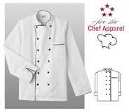 Five Star Executive Chef Uniform Coat - White