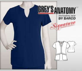 Greys Anatomy Signature arclux w/4-Way Stretch 2 Pckt -INDIGO