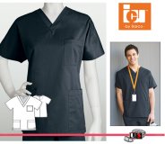 ICU Barco Solid Unisex Scrub Top 3 Pocket V-Neck ICU Barco Solid Unisex Scrub Top 3 Pocket V-Neck