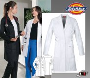 Dickies GenFlex 36" Jr. Fit Lab Coat in White Dickies GenFlex 36" Jr. Fit Lab Coat in White
