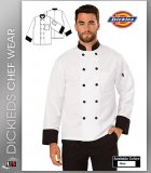 Dickies Chef Wear Unisex Classic 2 Pockets Knot Button Chef Coat