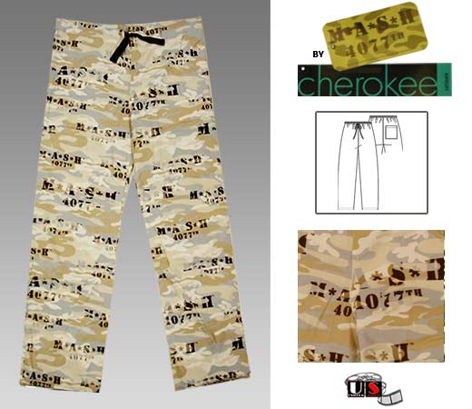 Cherokee Camouflage Print Scrub Uniform Pants - Click Image to Close
