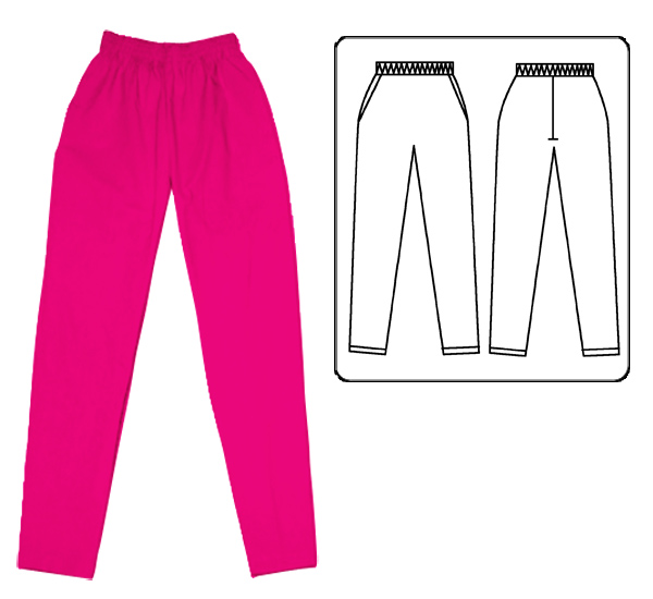 Basic 2 Pocket Scrub Pant - Hot Pink - Click Image to Close