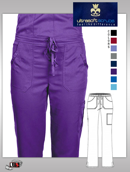 ULTRASOFT SCRUB Womens Junior Fit Cargo Pocket Pant - Click Image to Close
