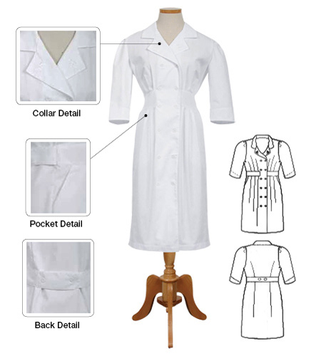 2 Pocket Double Button Front Dress