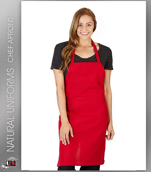Natural Uniforms Commercial Waist Apron-Multi-Pockets-Red - Click Image to Close