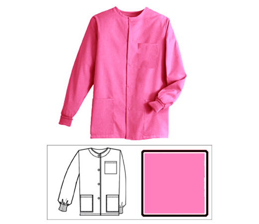 Hot Pink Solid Unisex Warm-Up Jacket - Click Image to Close