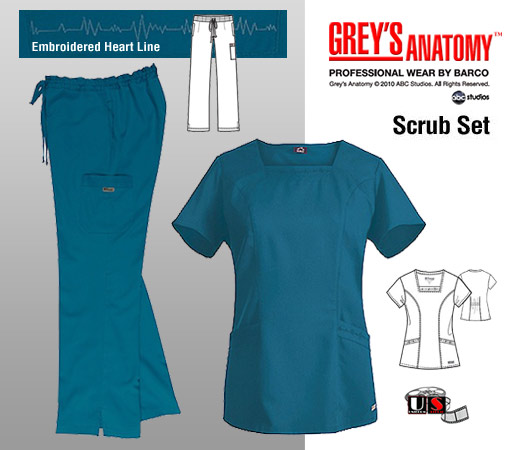 Solid Scrub Missy Fit Sets