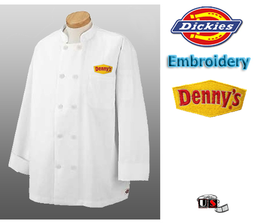 Denny's Embroidered Chef's Uniform - Click Image to Close