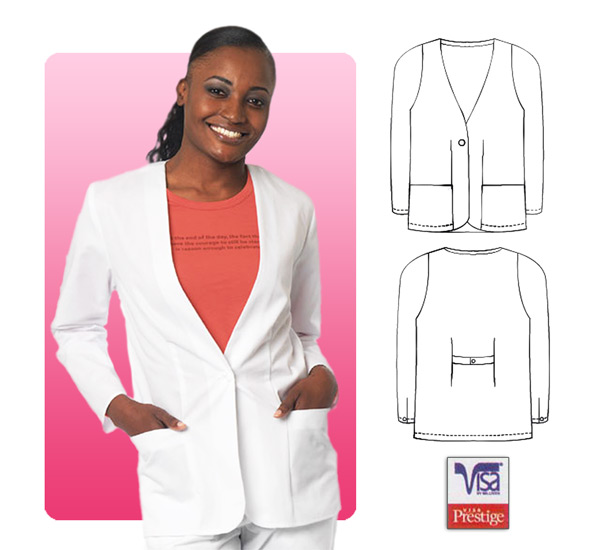 Barco's 28" Womens 2 Pockets Short-Length Lab Coat