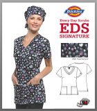 Dickies EDS Printed Love You A Dot V-Neck Top