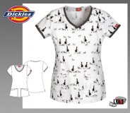 Dickies Fashion V-Neck Top in Pawsitive Attraction