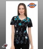 Dickies Printed That's Bouquet By Me V-Neck Top