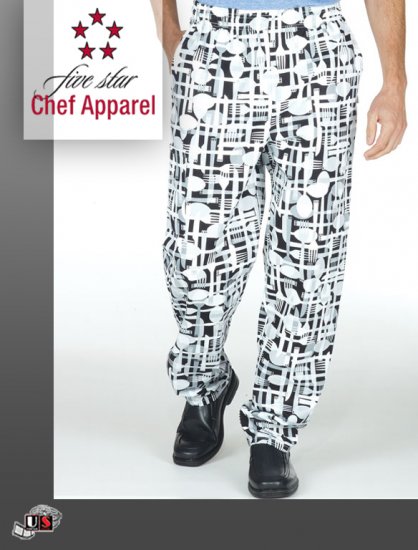 18100-BON-APPETIT Five Star Pull-On Chef Pant - Click Image to Close