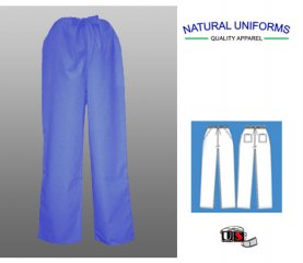 Natural Uniforms Solid Scrub Pant - Blue