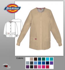Dickies EDS Missy Fit Round Neck, Snap Front Warm-Up Jacket