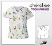 Cherokee Tooniforms V-Neck Top Winnie's Picnic
