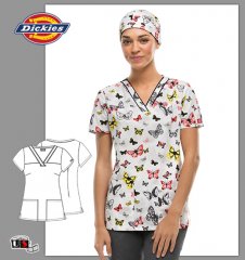 Dickies EDS Printed Just Wingin' It V-Neck Top