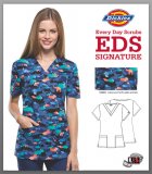 Dickies EDS Camo Critters Printed V-Neck Top