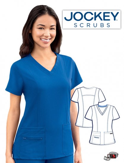 Jockey Medical Scrub Women's Flattering V-Neck Top - Click Image to Close