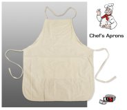 Chef's Popular 2-Pocket Bib Apron - Beige