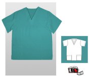 Scrub Tops V-Neck 2 Deep Patch Pockets - Teal Scrub Tops V-Neck 2 Deep Patch Pockets - Teal