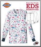 Dickies EDS Printed Smile Pretty Snap Front Warm-Up Jacket