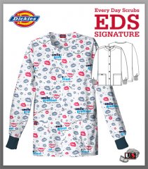 Dickies EDS Printed Smile Pretty Snap Front Warm-Up Jacket