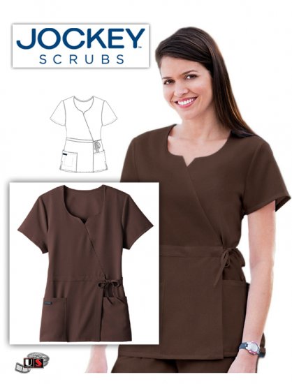 Jockey Medical Scrub Women's Mock Wrap Scrub Top - Click Image to Close