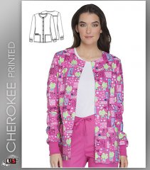 Cherokee Printed Toad-ally Courageous Women's Snap Front Jacket