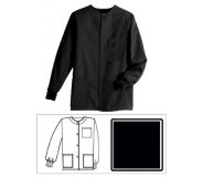 Black Solid Unisex Warm-Up Jacket