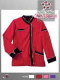 Five Star Chef Apparel Ladies Long Sleeve Executive Coat - Red