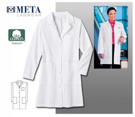 Meta Labwear Ladies 38" Cotton Labcoat