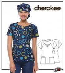 Cherokee Printed How Bright You Are Round Neck Top