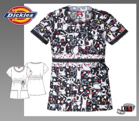 Dickies Fashion Jr. Fit Round Neck Top in Meow Is The Time