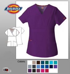 Dickies EDS Signature Missy Fit Empire Waist Mock Wrap Top