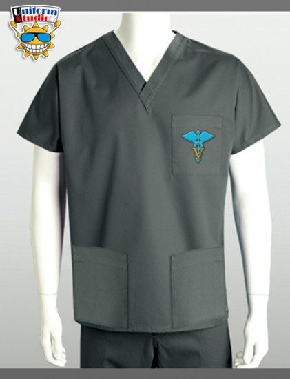Uniform Studio Unisex V-Neck Top Veterinary Blue - Click Image to Close