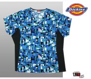 Dickies Mock-Wrap Printed Top - Graphic Abstract