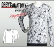 Grey’s Anatomy™ Signature Printed Christina Long Sleeve Black