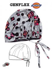 Dickies Printed All About Pink Bouffant Scrub Hat