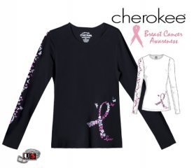 Cherokee "Spread The Love" Long Sleeve Knit Tee Black