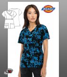 Dickies "Youtility" Printed Twilight Blooms Mock Wrap