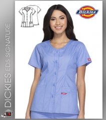 Dickies EDS Signature Button Womens Front V-Neck Top