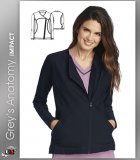 Grey's Anatomy iMPACT Womens Asymmetric Zip Solid Scrub Jacket