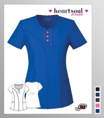 Heartsoul Shine On! Women's Ever After Round Neck Solid Scrub To